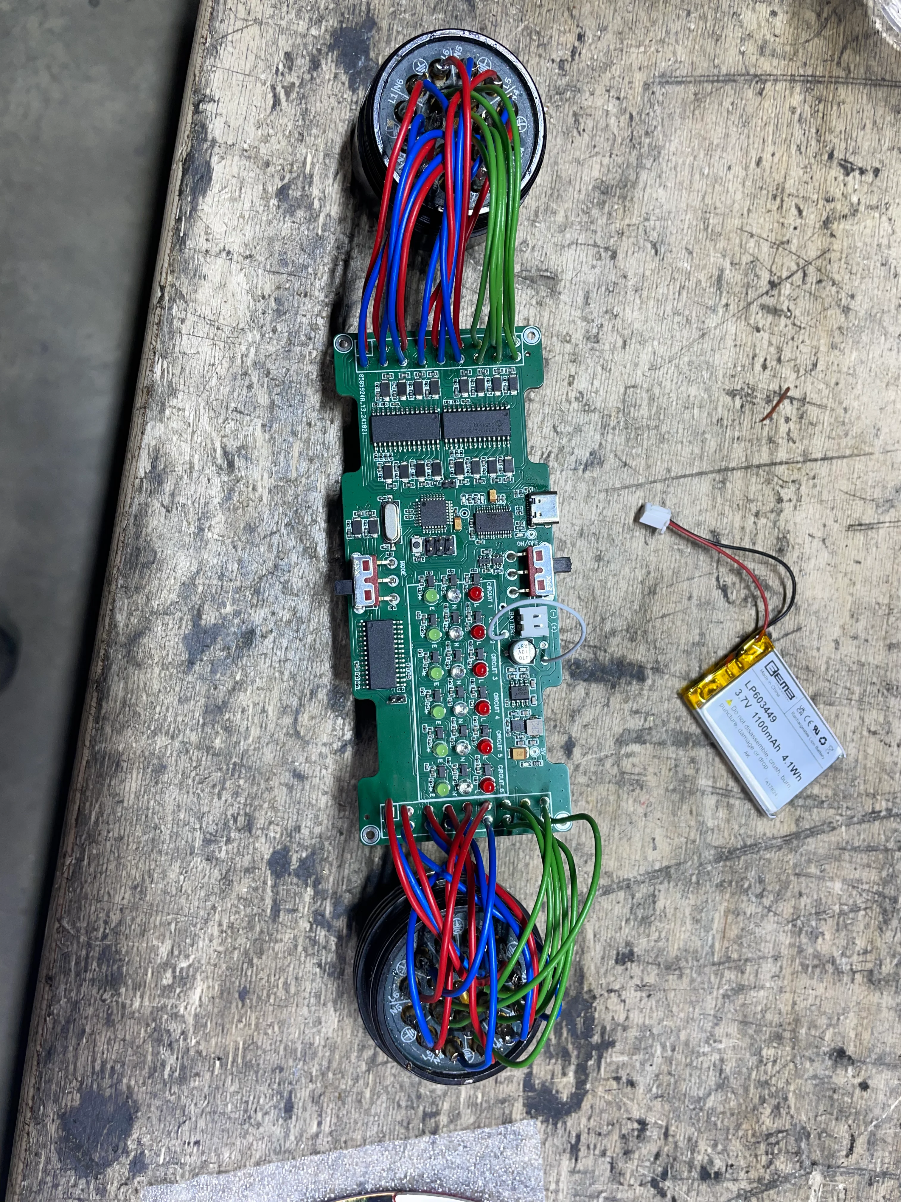 Client PCB assembled for testing